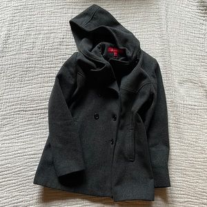 Hooded Wool Pea Coat